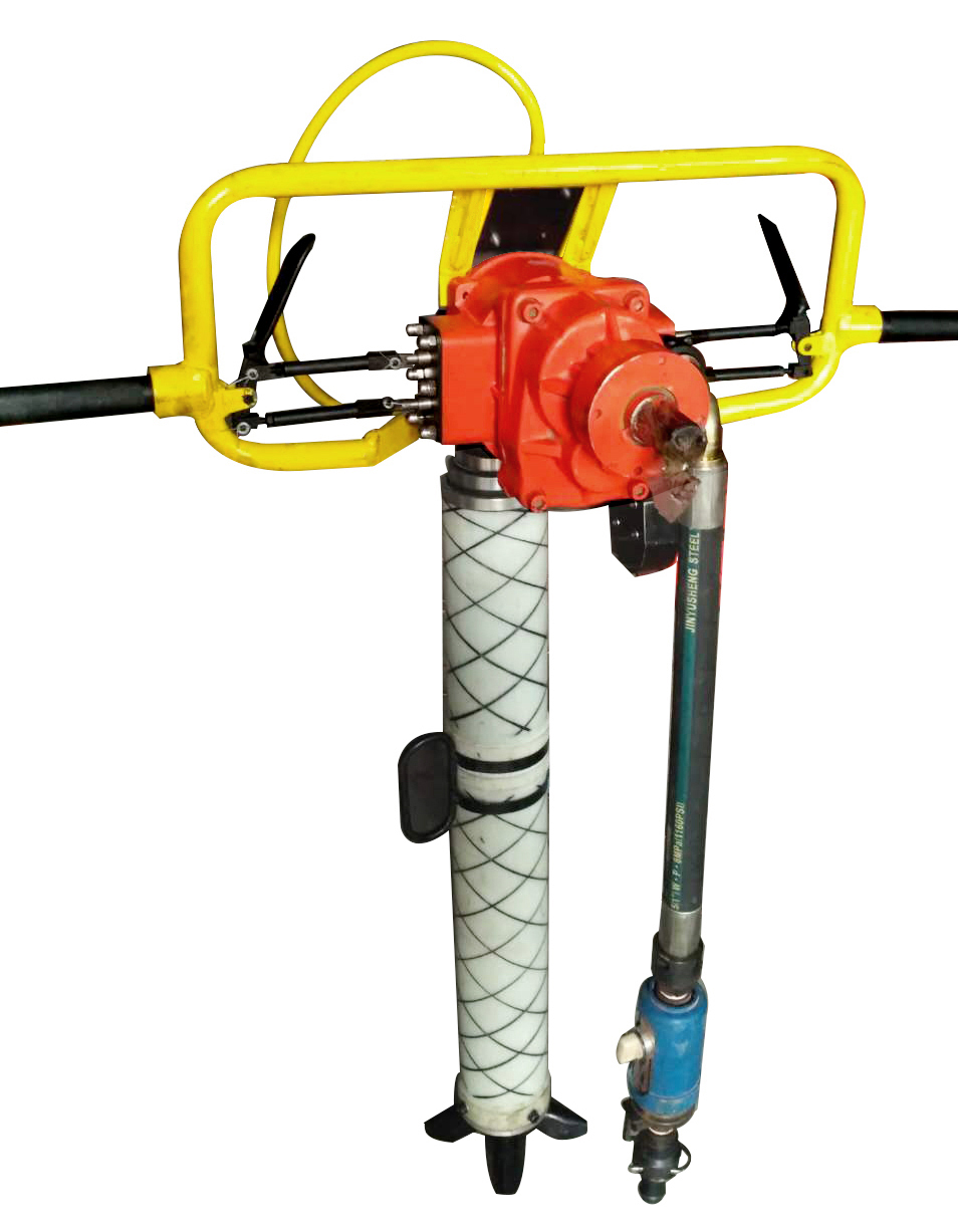 架柱支撐氣動手持式鉆機，低價短探鉆機